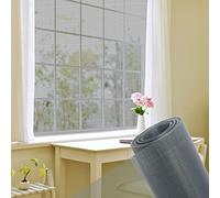 Moustiquaire Fenêtre Enroulable 200x350cm, Moustiquaire Porte Fenêtre Résistant aux UV Toile Moustiquaire pour Fenêtre pour Porte Rideaux Fenêtres, Gris