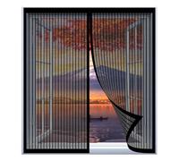 Moustiquaire Fenêtre Magnétique 100 x 100 cm Installation Facile Sans Percer Aimantée Auto-Adhésif en Maille pour Fenêtre Empêche Les Insectes, Noir