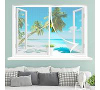Moustiquaire Fenêtre Magnétique, 120 x 110 cm Rideau de Moustiquaire Aimant avec Bande, Puissants Aimants pour Salon Cuisine Baie Vitree, Blanc