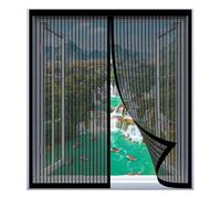 Moustiquaire Fenêtre Magnétique 40 x 125 cm Installation Facile Sans Percer Moustiquaire Extensible en Maille de Fibre de Verre pour Fenêtre Empêche Les Insectes, Noir