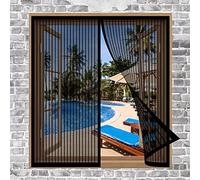 Moustiquaire Fenêtre Magnétique 50 x 80 cm, Moustiquaire Porte Fenetre Rideau, Fermeture Automatique et Détachables pour La Plupart Les Types de FenêTres ou Porte, Noir