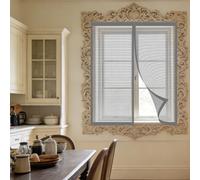 Moustiquaire Fenetre Magnetique 75 x 110 cm Aimants Puissants Fermeture Moustiquaire pour Fenêtre Installation Facile pour Balcon, Chambre et Salon, Gris