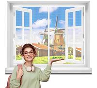 Moustiquaire Fenêtre MagnéTique 80 x 115 cm Facile à Installer sans Percer Moustiquaire Porte AimantéE Anti Insecte Mouche Portes De Balcon Portes Coulissantes - Blanc