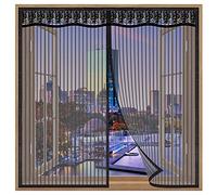 Moustiquaire Fenêtre Magnétique,80x110cm Anti-Mosquito Auto-adhésif Rideau,Auto-AdhéSif en Maille Rideau,Automatiquementfermé Détachables,Pour divers de FenêTres