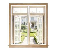 Moustiquaire Fenêtre Magnétique 90x105cm, Fermeture Automatique, Maille Ultra Fine Sans Perçage, Aimanté pour Fenêtres, Portes de Balcon et Baies Vitrées, Installation Facile, Blanc