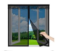 Moustiquaire Fenêtre Magnétique 90x115cm,Moustiquaire Magnétique Auto-Adhésive, Rideau Moustiquaire Magnétique Anti-Insectes, Installation Facile sans Perçage, Idéale pour Fenêtre,Noir