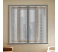 Moustiquaire Fenetre Magnetique 95 x 140 cm Perçage Maille Ultra Fine Aimantée Auto Adhésif en Maille Amovible, Facile à Installer Adaptée à Toutes Fenêtres, Gris