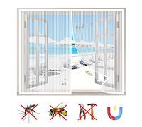 Moustiquaire Fenêtre Magnétique, Anti-Mosquito Auto-adhésif Rideau, Automatiquementfermé, pour Plupart Les Types FenêTres-White-a|| 43x51inch(110x130cm)