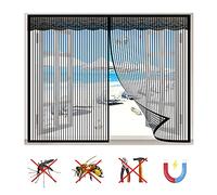 Moustiquaire Fenêtre Magnétique, Anti-Mosquito Auto-adhésif Rideau, Automatiquementfermé, pour Plupart Les Types FenêTres-Black-b|| 45x47inch(115x120cm)