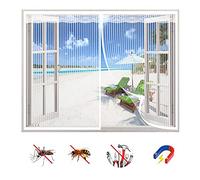 Moustiquaire Fenêtre Magnétique, Auto-AdhéSif en Maille Rideau Aimantée Anti moustique, Automatiquementfermé Détachables, Pour Fenêtre Portes Patio