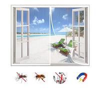 Moustiquaire Fenêtre Magnétique, Auto-AdhéSif en Maille Rideau Aimantée Anti moustique, Automatiquementfermé Détachables, Pour Fenêtre Portes Patio