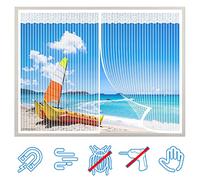 Moustiquaire FenêTre MagnéTique pour Portes Sans PoinçOn Auto AdhéSif Rideau En Maille Automatiquementfermé Rideau Aimantée Facile À Installer pour FenêTre Portes-White-b|| 31x74inch(80x190cm)