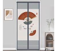 Moustiquaire Fenêtre Magnétique Universelle Anti - Ajustable Sans Perçage Facile à Installer pour Fenêtres et Portes100x210cm Largeur/Hauteur