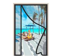 Moustiquaire Fenêtre Noir 255x210cm Moustiquaire Baie Vitree Coulissante Magnétique Avec Aimants et Bande Adhesive Sans Percer pour Portes de Multi Types