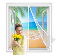 Moustiquaire Fenetre Porte AimantéE 60x70cm Facile à Installer sans Percer Store Moustiquaire Anti Insecte Mouche Moustique pour Couloirs, Portes Blanc Renforcés