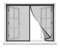 Moustiquaire Fenetre Porte AimantéE,90x110cm Porte MagnéTique Rideau De Moustiquaire Fenetre Fermeture Automatique Portes De Balcon Portes Coulissantes Noir