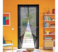 Moustiquaire Fenêtre Rideau 140 x 200 cm Ne Nécessite Aucun Perçage et Grâce Au Montage Facile Moustiquaire Aimantée Anti Poussière pour Balcon Salon Chambre Portes, Noir