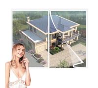 Moustiquaire Fenêtre Rideau 185x85cm Porte Facile à Installer sans Percer Moustiquaire Enroulable Animaux AcceptéS pour Enfants et Animaux de Compagnie Blanc