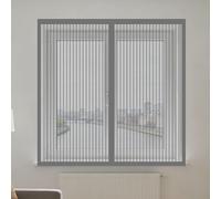 Moustiquaire Fenêtre Sans Perçage 100 x 100 cm Automatiquementfermé, Sans Percer Porte Perçage Moustiquaire de Porte Installation Facile pour Balcon, Chambre et Salon, Gris