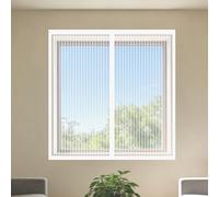 Moustiquaire Fenêtre Sans Perçage 105 x 110 cm Perçage Maille Ultra Fine Porte Sans Moustiquaire de Porte Installation Facile pour Balcon, Chambre et Salon, Blanc