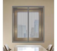 Moustiquaire Fenêtre Sans Perçage 50 x 140 cm Perçage Maille Ultra Fine Filet Anti Insectes Sans Espace, Amovible, Facile à Installer Adaptée à Toutes Fenêtres, Gris