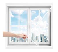 Moustiquaire FenêTre Sans PerçAge 55x145cm Blanc Toile Moustiquaire Anti-Insectes Facile À Installer Moustiquaire Fenetre Coulissante pour Salon Cuisine Baie Vitree