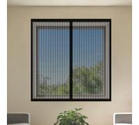 Moustiquaire Fenêtre Sans Perçage 85 x 110 cm Perçage Maille Ultra Fine Porte Sans Moustiquaire de Porte Installation Facile pour Balcon, Chambre et Salon, Noir