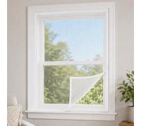 Moustiquaire Fenêtre Sans Perçage, Montage Sans Perçage, Fermeture Automatique, Maillage Ultra-Fin, Adaptable À La Plupart Des Fenêtres et Portes de Balcon(Blanc,90x90cm,)