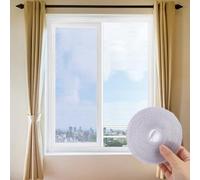 Moustiquaire Fenêtre toile moustiquaire moustiquaire fenetre,moustiquaire de fenetre moustiquaire avec ruban auto-aggripant Moustiquaire Ajustable Anti-Insectes150x200CM