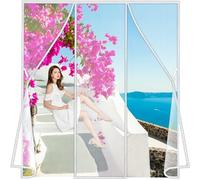 Moustiquaire Fenêtre Transparente Universelle, 225x215cm Moustiquaire Découpable Anti Insectes Maille Fine pour toutes Fenêtres, Installation sans Perçage avec Ruban LF2C1 Blanc