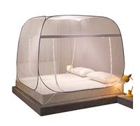 Moustiquaire for lit, tente moustiquaire pop-up for une utilisation intérieure et extérieure, moustiquaire de voyage portable à double porte avec fond en filet, moustiquaire-bord gris ( Size : 1.2m*2m