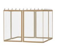Moustiquaire-Gazebo, polyester durable, design pratique à fermeture éclair ,marron, 300x300cm (10x10ft)