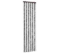 vidaXL Moustiquaire 56x185 cm Gris et Blanc Chenille Rideau Contre Insectes