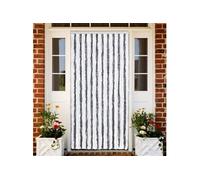 Moustiquaire Gris et blanc 90x200 cm Chenille Noir G