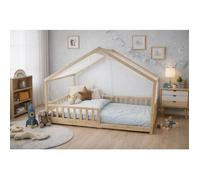 Moustiquaire Intégrale pour Lit Cabane 90x190 cm -Toit Maison- Uniquement Compatible avec Cette Forme de Toit.PAS LA CORSE.