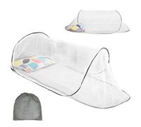 Moustiquaire Lit de Voyage Pliable et escamotable 200 x 80 x 56 cm, moustiquaire Portable pour Tente de Camping avec Fermeture éclair pour lit de Camping