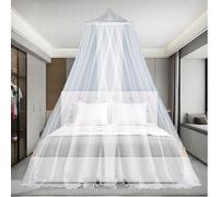 Moustiquaire Lit, Moustiquaire Lit Simple/Double 0,6 m x 2,5 m x 10,5 m, Auvent de Lit bébé, Moustiquaire Universelle pour Lit Adulte/Enfant, Auvent de Voyage Pliable Lit Universel Canopy Travel