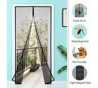 Moustiquaire Magic Klick 85x210cm Noir Moustiquaire Protection contre les insectes Nouveau