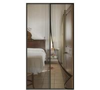 Moustiquaire Magnétique 119 x 174 cm Puissants Aimants Rideau Moustiquaire Magnétique avec Ruban Adhésif pour Portes, Différentes Tailles, Noir