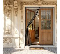 Moustiquaire Magnétique 120 x 194 cm Anti Mouches et Insectes Rideau Anti Mouche avec Ruban Adhésif pour Portes, Différentes Tailles, Noir