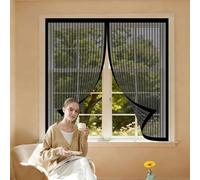 Moustiquaire Magnétique 125 x 145 cm Anti Mouche Maille Ultra Fine, Protection Contre Les Moustiques Rideau de Porte Anti-Moustique pour Porte Fenêtre, Balcon, Noir