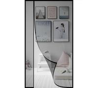 Moustiquaire Magnétique 130x240cm Filet Anti Moustique Moustiquaire Fenêtre Aimantée Protégez Votre Famille des Moustiques Noir