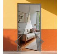 Moustiquaire Magnétique 135 x 267 cm Fermeture Automatique Maille Ultra Fine Rideau Porte Anti Insectes pour Couloirs, Portes, Patio, Exterieur, Gris