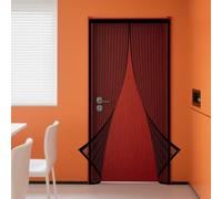 Moustiquaire Magnétique 256 x 280 cm Protéger Votre Famille Rideau de Protection Contre Les Insectes pour Couloirs Portes Patio, Noir