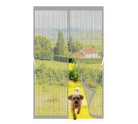 Moustiquaire Magnétique 50 x 80 cm Maille Ultra Fine Fermeture Automatique Sans Perçage Bandes Magnétiques Moustiquaire de Porte Magnétique pour de Balcon, Gris