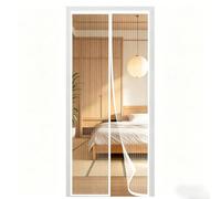 Moustiquaire Magnétique 60 x 100 cm Anti Mouches et Insectes Rideau Moustiquaire Magnétique avec Ruban Adhésif pour Portes de Balcon Portes de Fenêtre, de Terrasse, Blanc