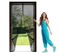 Moustiquaire Magnétique 69 x 295 cm Différentes Tailles Moustiquaire Porte Fenetre Aimantée Magnetique Anti Mouches et Insectes Idéale pour Balcons, Caves, Chambres, Noir