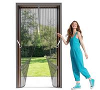 Moustiquaire Magnétique 80 x 296 cm Différentes Tailles Moustiquaire Porte Fenetre Aimantée Magnetique Anti Mouches et Insectes Idéale pour Balcons, Caves, Chambres, Gris
