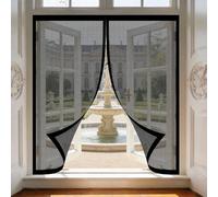 Moustiquaire Magnétique 90 x 100 cm Sans Perçage, Fermeture Automatique, Maintient L'Air Frais à L'Intérieur, Anti-Insectes Moustiquaire Aimantée pour Porte, Couloirs, Noir