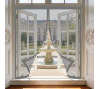 Moustiquaire Magnétique 90 x 100 cm Sans Perçage, Fermeture Automatique, Maintient L'Air Frais à L'Intérieur, Anti-Insectes Moustiquaire Aimantée pour Porte, Couloirs, Gris